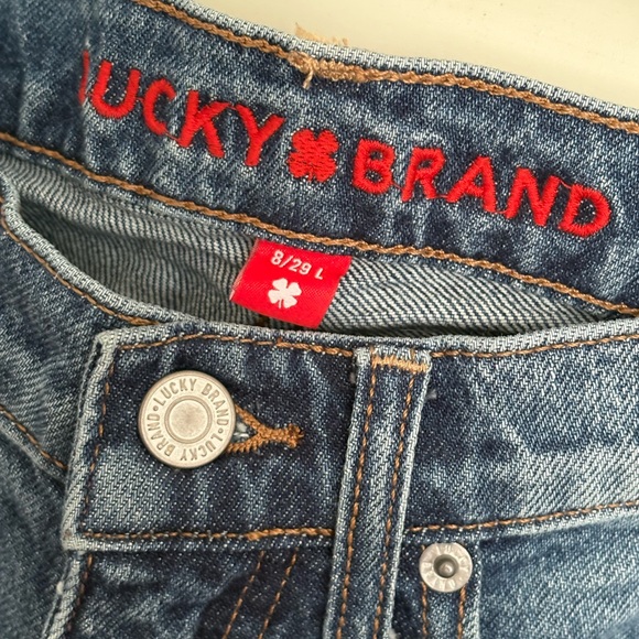 Lucky Brand Studded Straight Leg Jeans Size 8 29 Medium Wash - Picture 4 of 5